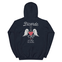 Thumbnail for Sweatshirt Picarde bordeaux - design Ange et Démon
