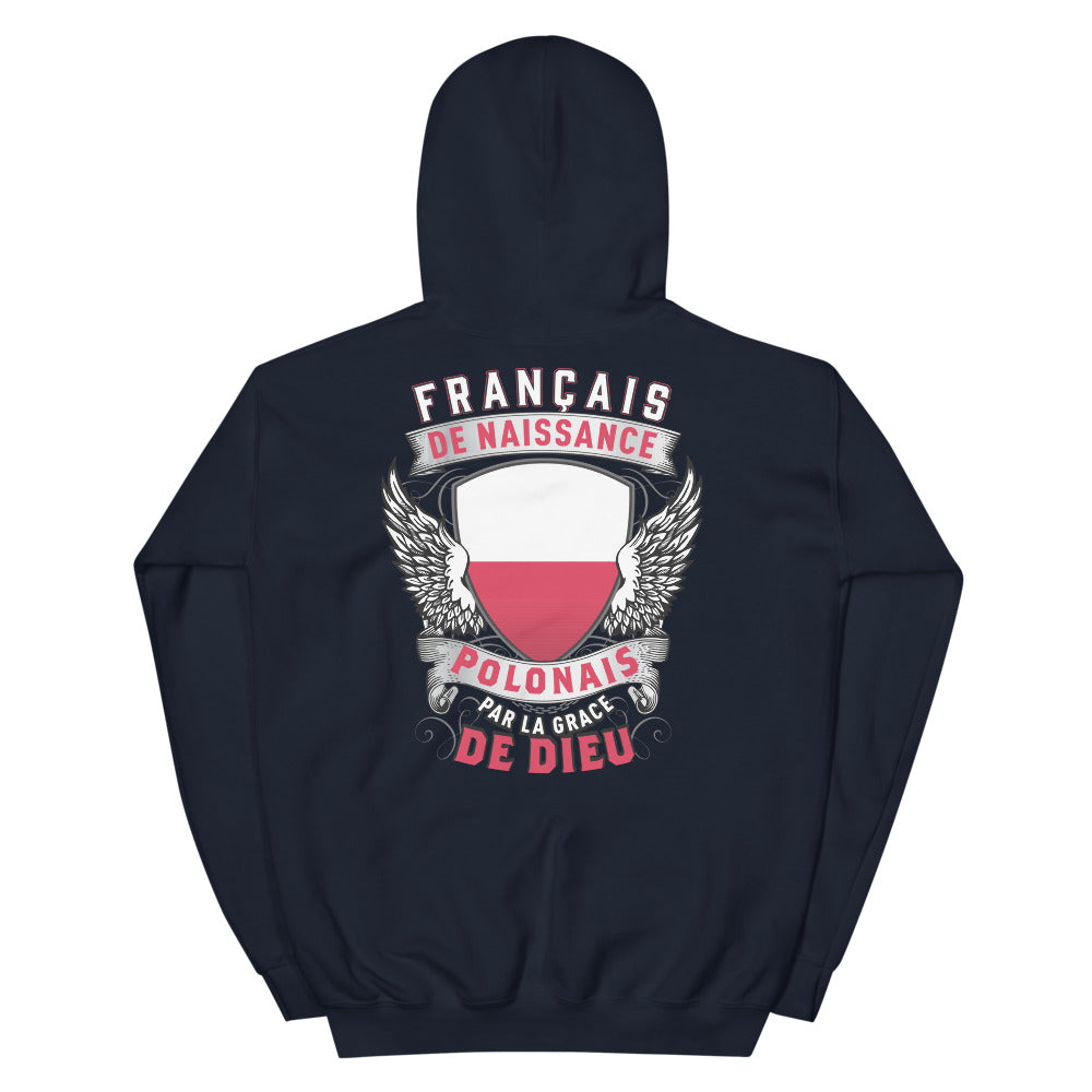 Sweatshirt Pologne bordeaux - Français de naissance, Polonais par grâce