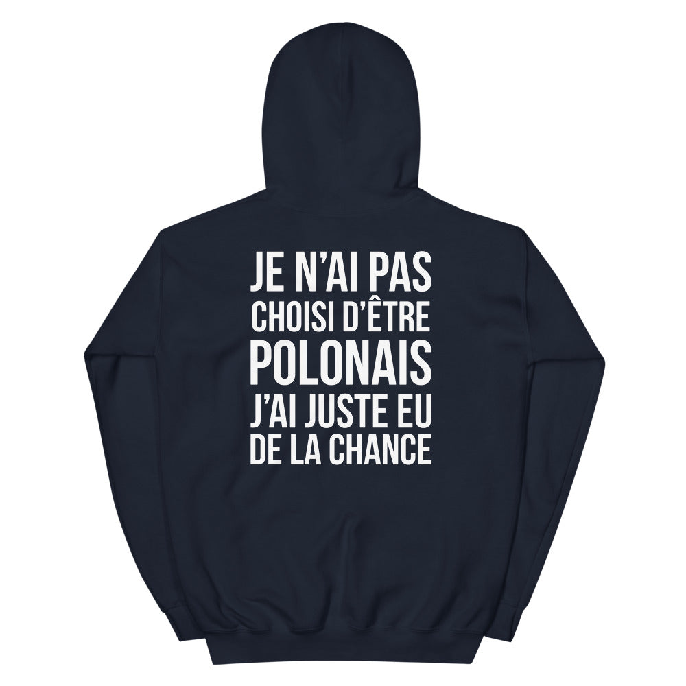 Sweatshirt Pologne vert militaire - Je n'ai pas choisi d'être Polonais