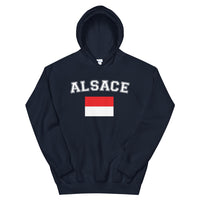 Thumbnail for Alsace - Sweatshirt à capuche avec drapeau de l'Alsace Rot un Wiss