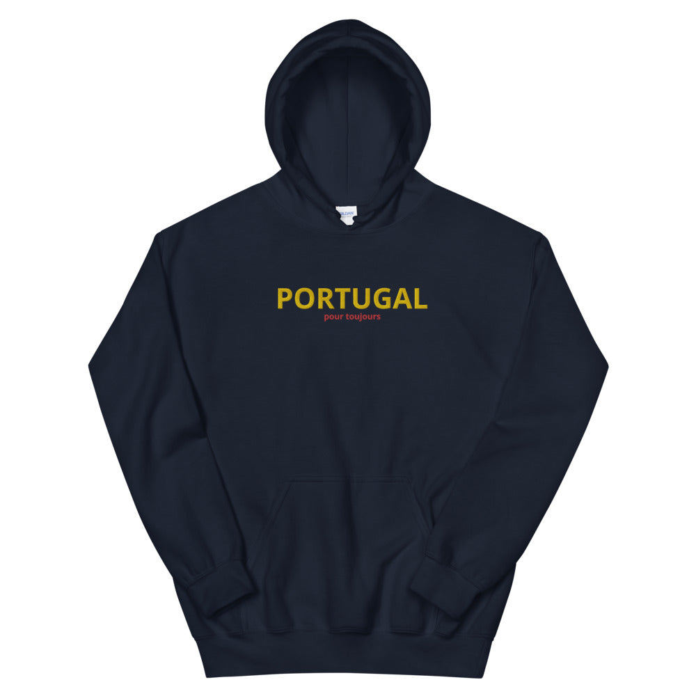 Sweatshirt Portugal gris foncé chiné dos - confort et style brodés
