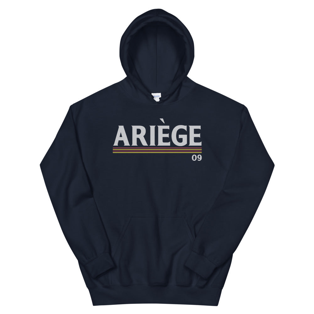 Sweat à Capuche Ariège noir dos - Vintage et Confortable