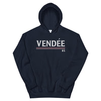Thumbnail for Sweat à capuche Vendée bordeaux dos - Douceur et fierté locale