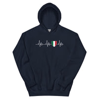 Thumbnail for Italie battement de coeur blason vert blanc rouge - Sweatshirt à capuche standard