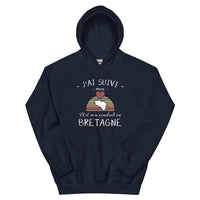 Thumbnail for Sweatshirt Bretagne bordeaux - J'ai suivi mon cœur