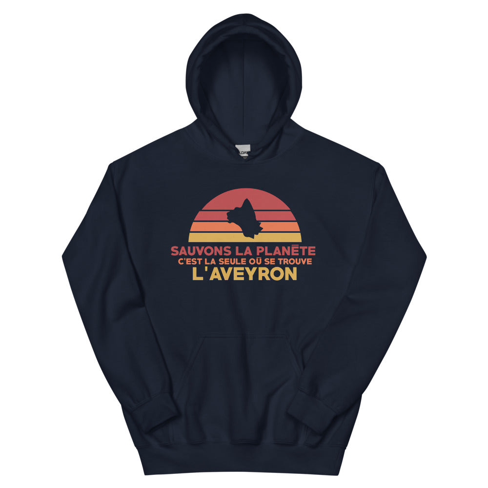 Sweatshirt Aveyron gris foncé chiné - Sauvons l'Aveyron