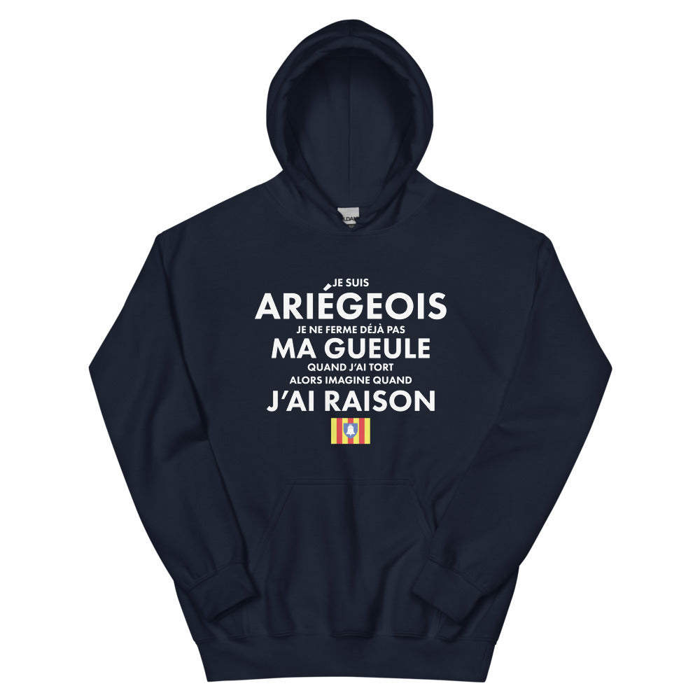 Sweatshirt Ariège bordeaux - Je suis fier et je m'exprime