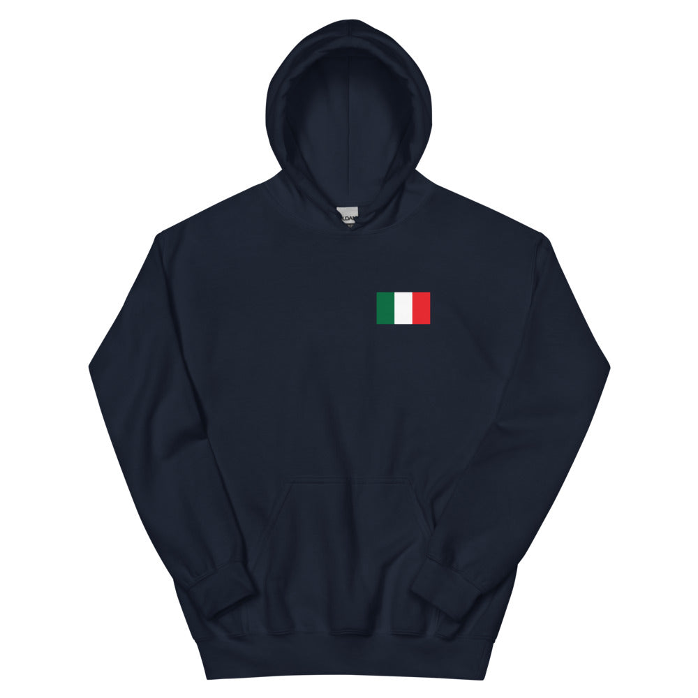 Sweat à capuche Italie vert militaire - Les Italiens et ceux qui rêvent