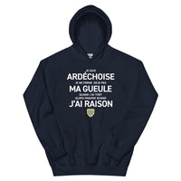 Thumbnail for Sweatshirt Ardéchoise bordeaux - Je suis Ardéchoise je ne ferme pas ma gueule