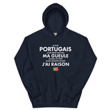 Portugais je ne ferme pas ma gueule - Sweatshirt à capuche humour Portugal