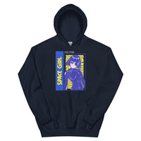 Thumbnail for Sweatshirt manga gris foncé chiné - Space Girl post punk design stylé