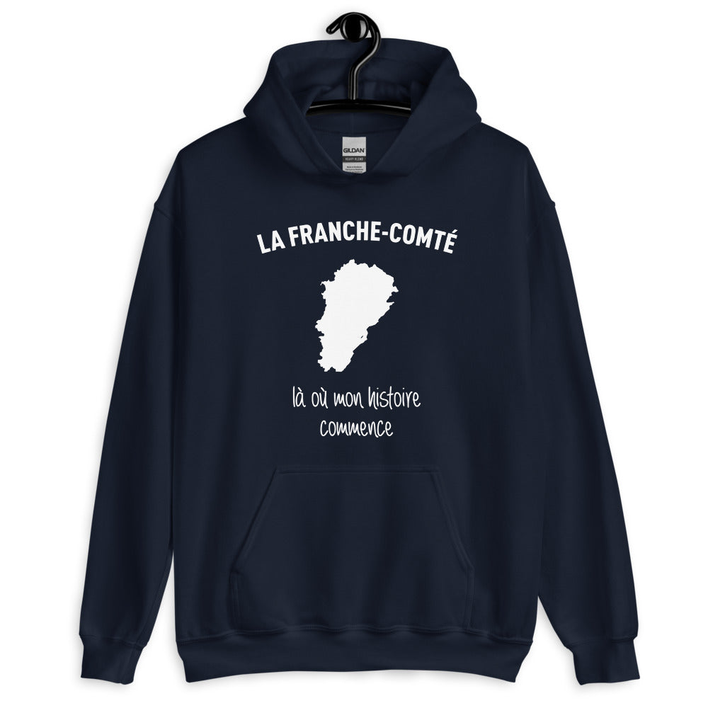 Sweatshirt Franche-Comté bordeaux - Mon histoire commence