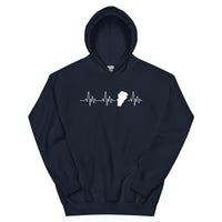 Thumbnail for Sweatshirt Franche-Comté bleu marine dos - Battement de cœur avec carte