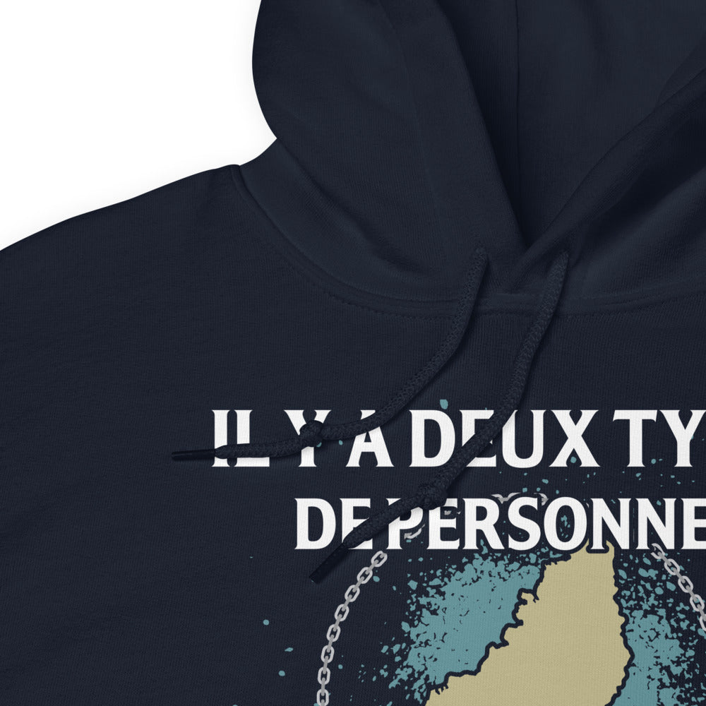 Deux types de personnes les Ardéchois et les Poissards - Sweat à Capuche standard humour