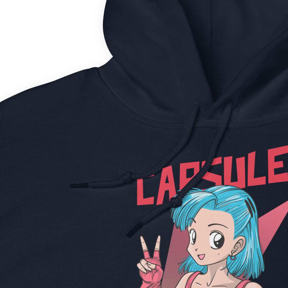 Sweatshirt manga bleu indigo - design inspiré de Bulma