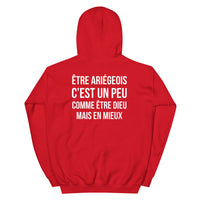 Thumbnail for Ariégeois comme Dieu mais en mieux - Sweat à Capuche standard - Ici & Là - T-shirts & Souvenirs de chez toi