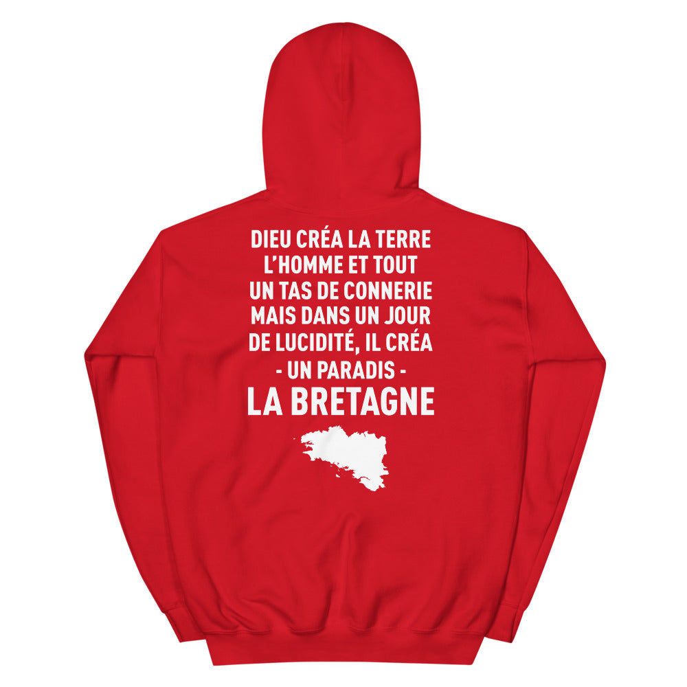 Dieu créa la Bretagne - Sweatshirt à capuche - Ici & Là - T-shirts & Souvenirs de chez toi