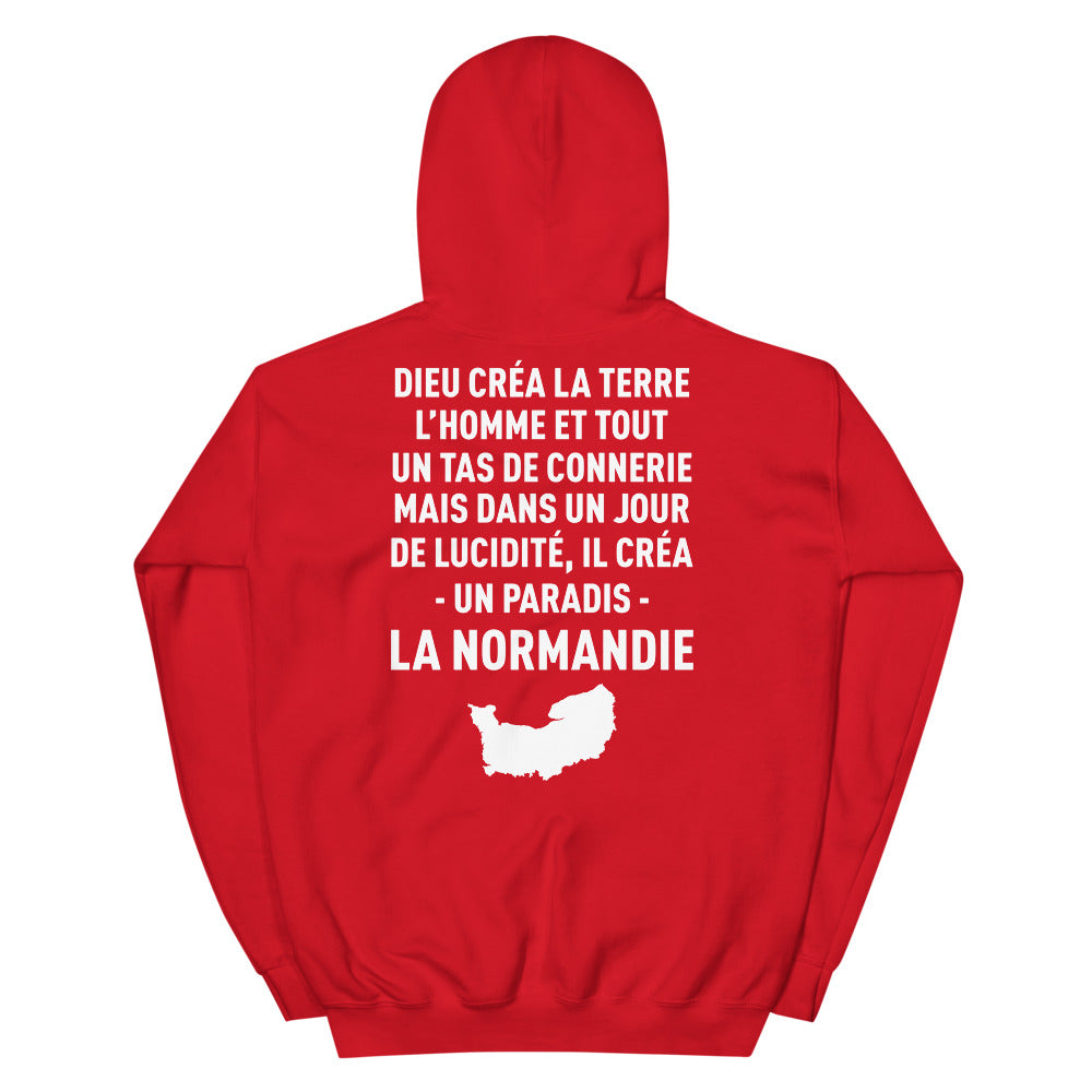 Dieu créa la Normandie - Sweatshirt à capuche - Ici & Là - T-shirts & Souvenirs de chez toi