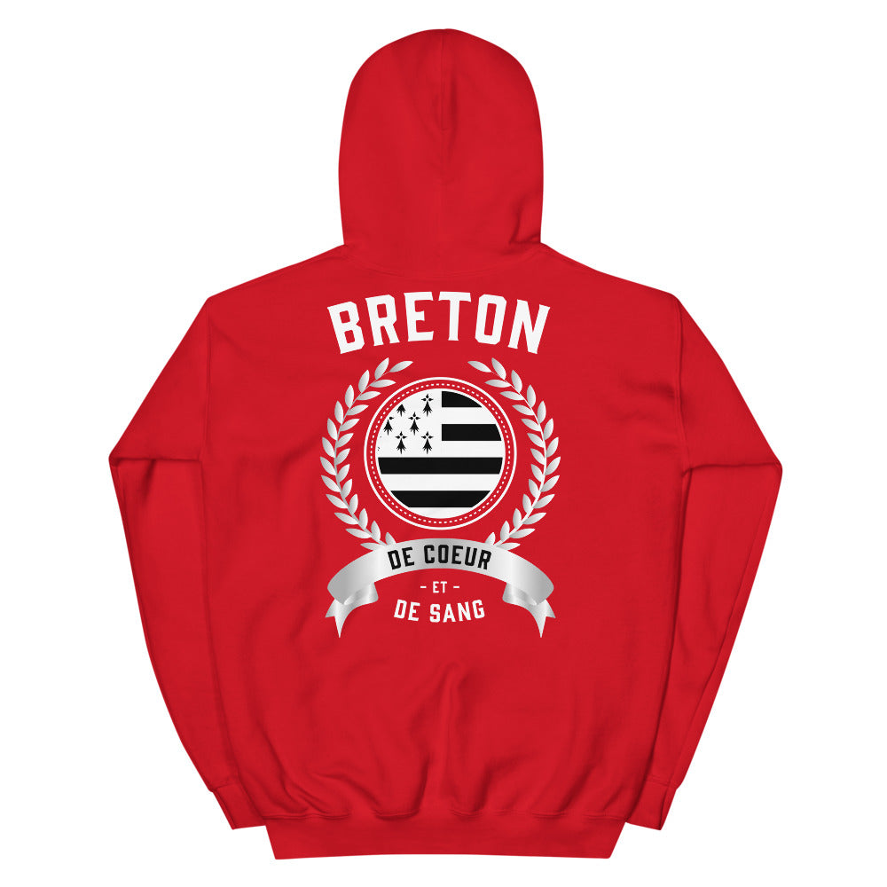 Breton de coeur et de sang - Sweatshirt à capuche Bretagne