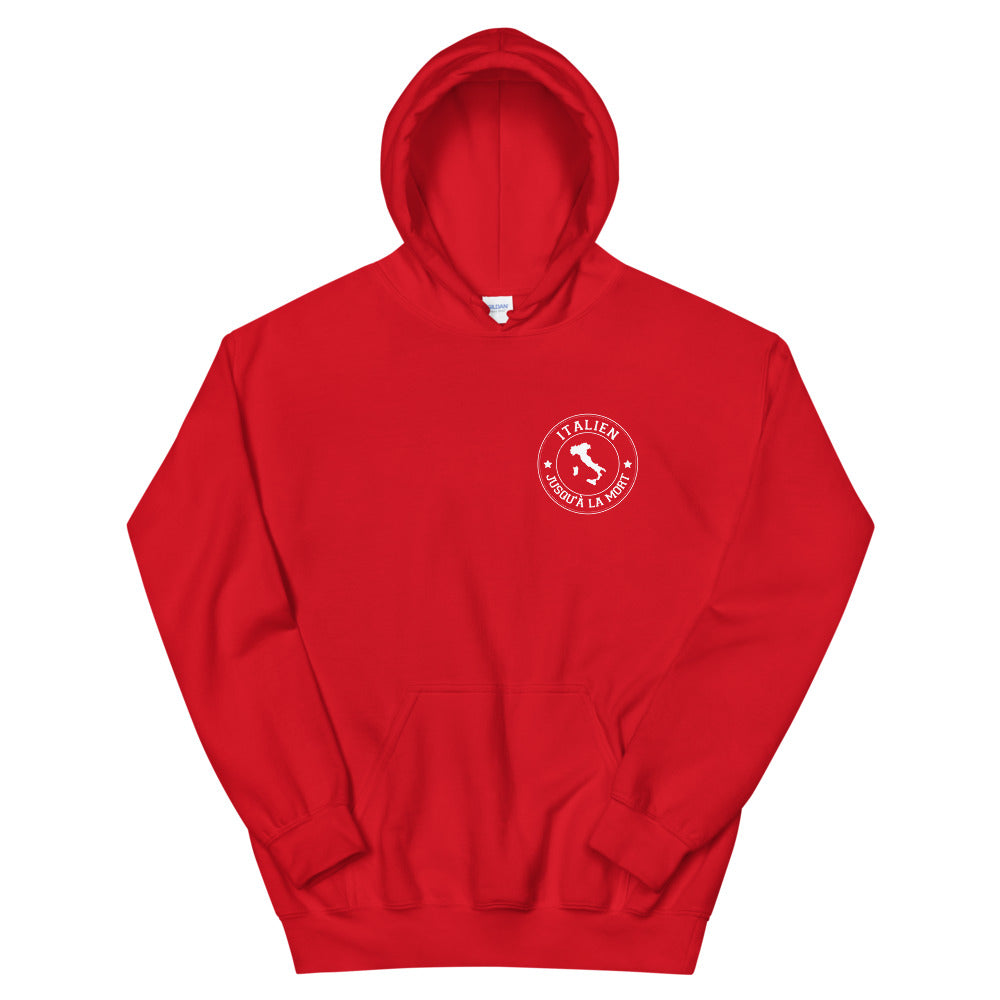 Sweatshirt Italie rouge dos - Italienne jusqu'à la mort