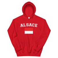 Thumbnail for Alsace - Sweatshirt à capuche avec drapeau de l'Alsace Rot un Wiss