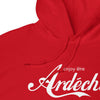Sweat à capuche Ardèche noir - Confort et fierté locale