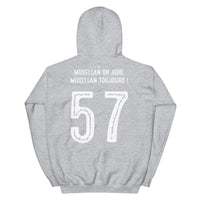 Thumbnail for Sweat à capuche Lorraine bleu marine - design Mosellan un jour, toujours