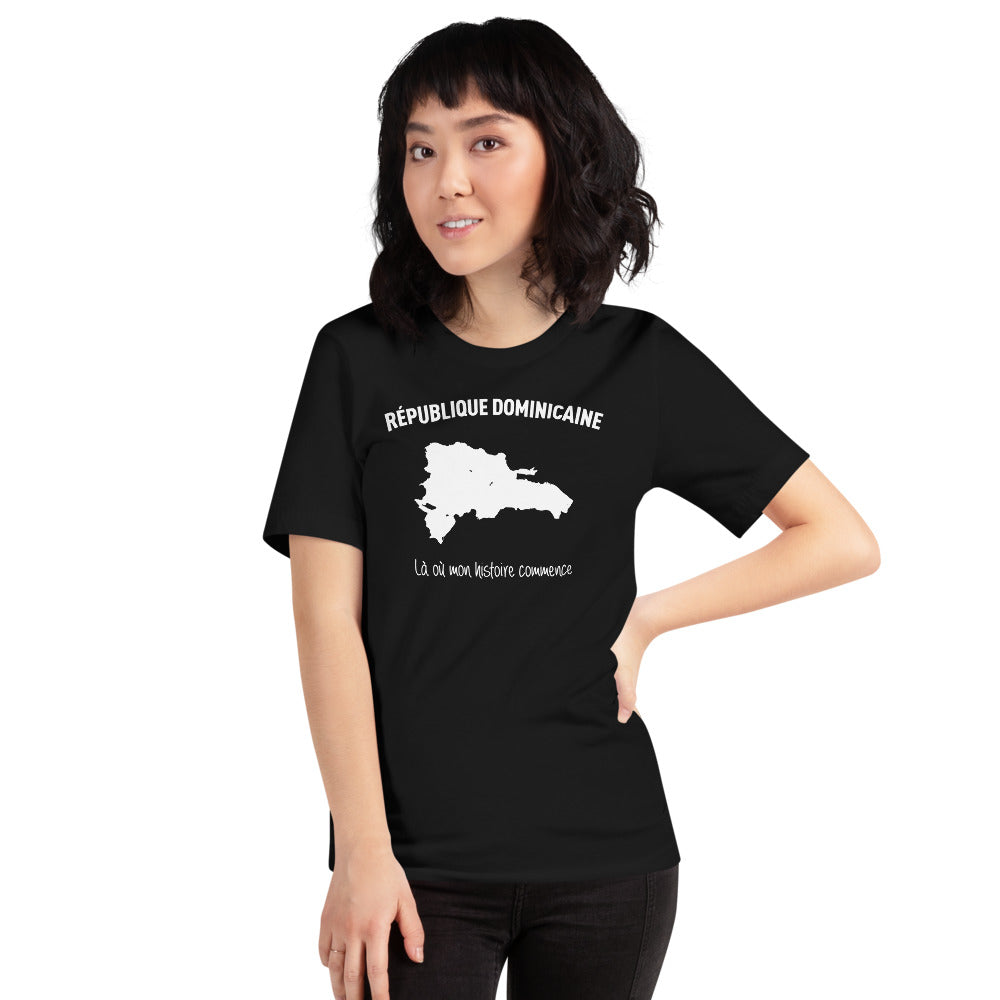 T-shirt République Dominicaine bleu - Mon histoire commence