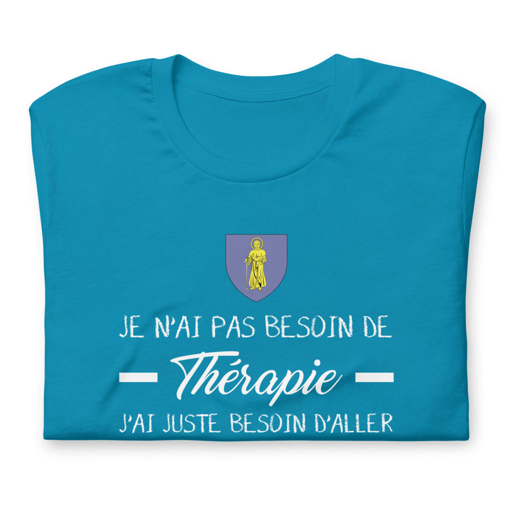 T-shirt Saint Tropez Je n'ai pas besoin de Thérapie - Unisexe standard - Provence Souvenirs