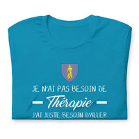 Thumbnail for T-shirt Saint Tropez Je n'ai pas besoin de Thérapie - Unisexe standard - Provence Souvenirs