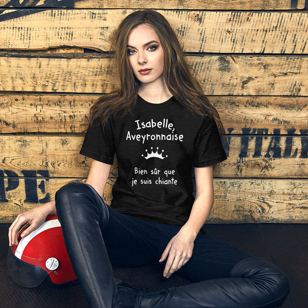T-shirt Aveyron noir - Isabelle Aveyronnaise humoristique