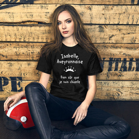 Isabelle Aveyronnaise - T-Shirt Humour coupe boy friend cut - Ici & Là - T-shirts & Souvenirs de chez toi