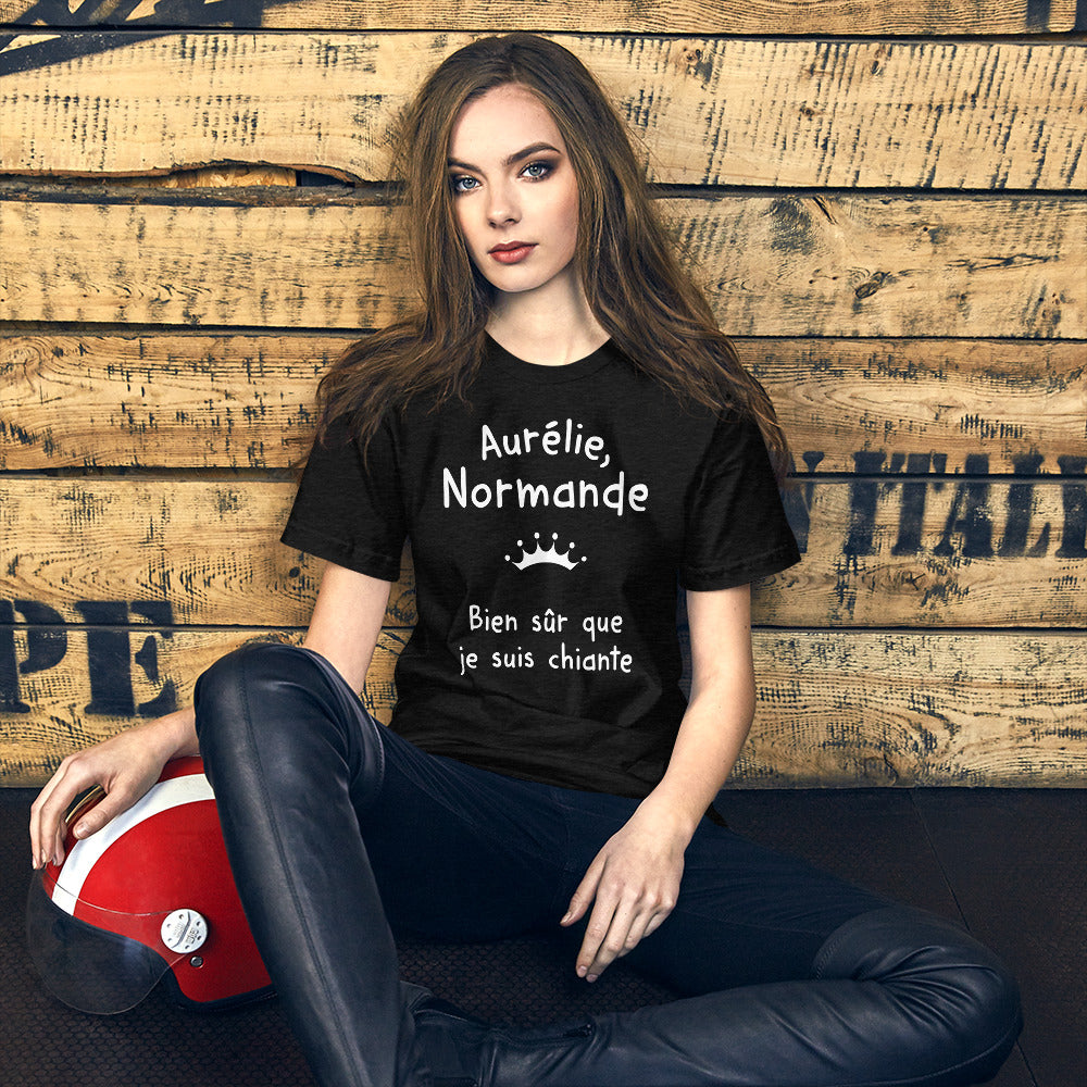 Aurélie Normande - T-Shirt Humour coupe boy friend cut - Ici & Là - T-shirts & Souvenirs de chez toi