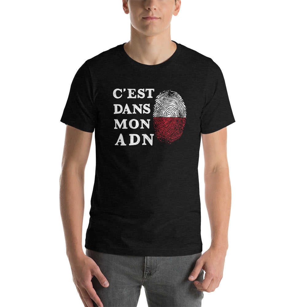 C'est dans mon ADN - Pologne - T-Shirt unisexe léger et doux - Ici & Là - T-shirts & Souvenirs de chez toi