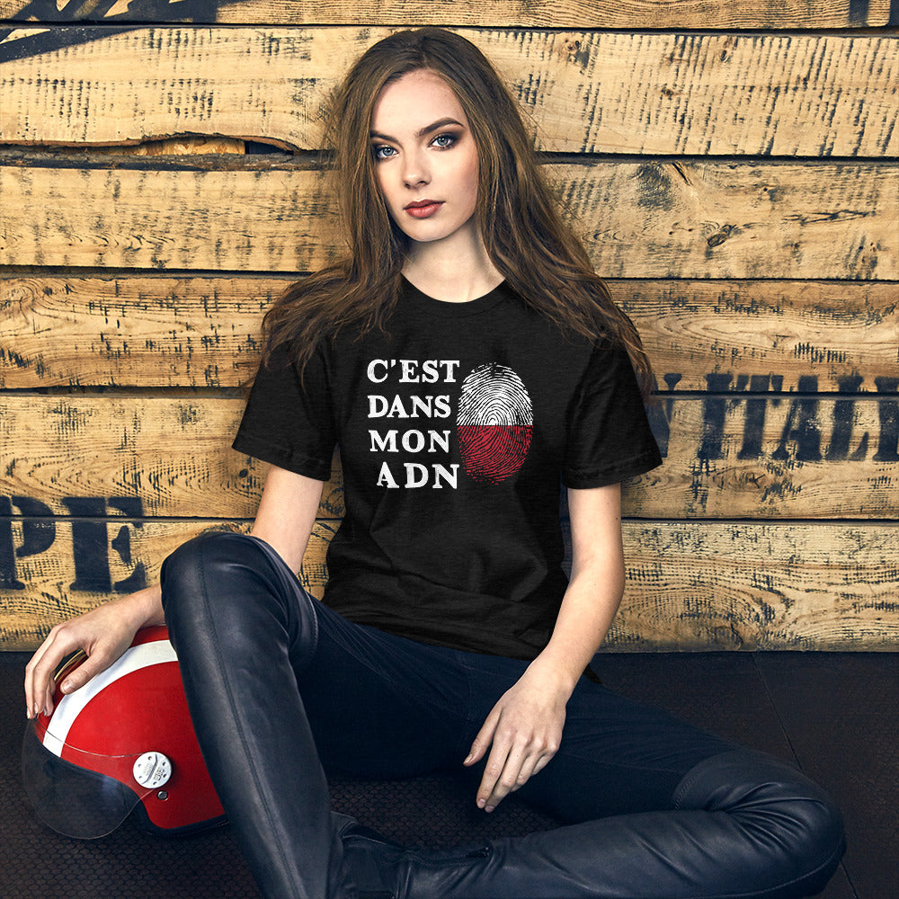 C'est dans mon ADN - Pologne - T-Shirt unisexe léger et doux - Ici & Là - T-shirts & Souvenirs de chez toi