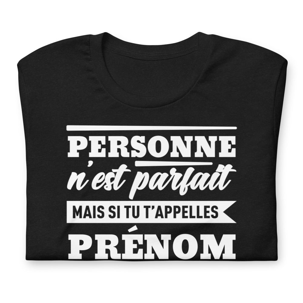 T-shirt personnalisé blanc - Votre prénom en design unique
