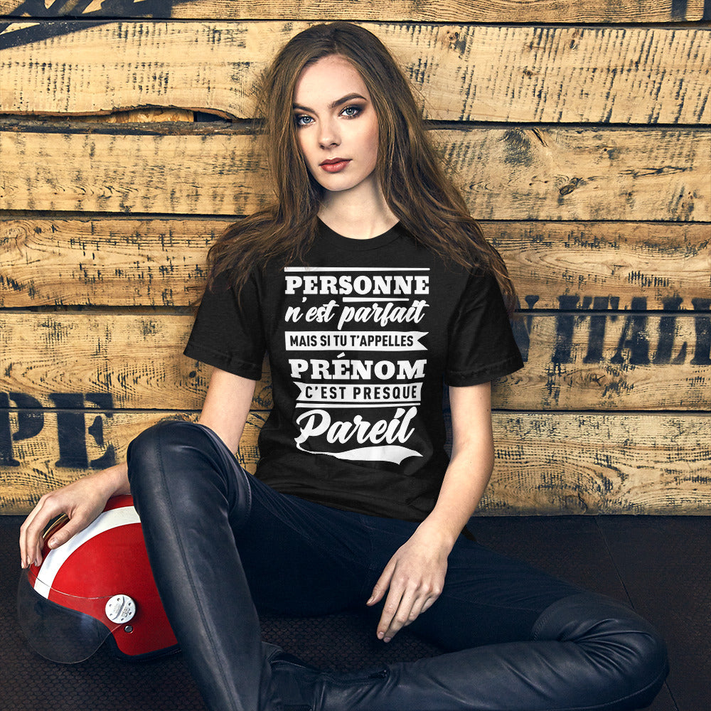 T-shirt personnalisé jaune - Votre prénom en design unique