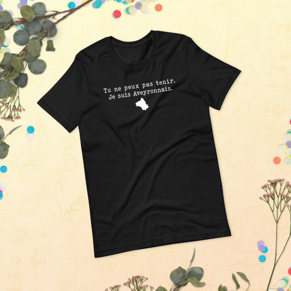 Tu ne peux pas tenir je suis Aveyronnais - T-shirt léger humour Aveyron