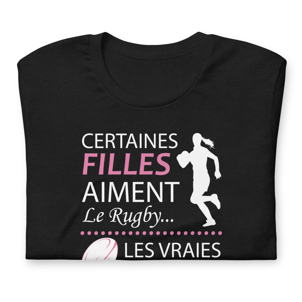 T-shirt femme boyfriend cut Rugby Toulon - Humour les vraies supportent Toulon