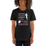 T-shirt femme boyfriend cut Rugby Toulon - Humour les vraies supportent Toulon