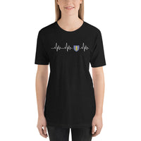 Thumbnail for T-shirt Provence mauve - Blason et battement de cœur