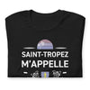 T-shirt Saint Tropez noir chiné - M'appelle et je dois y aller