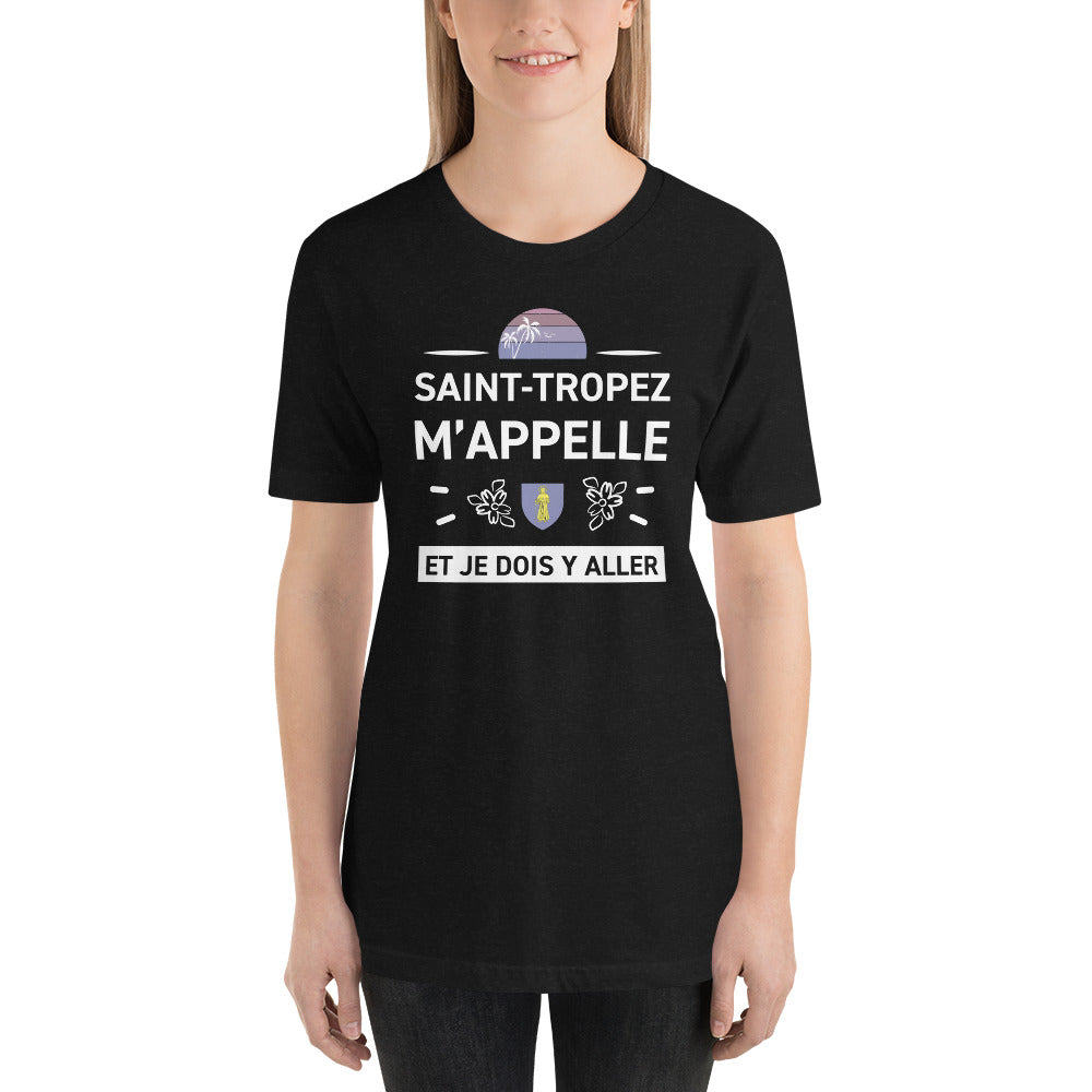 T-shirt Saint Tropez mauve - M'appelle et je dois y aller