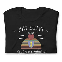 Thumbnail for T-shirt Provence noir chiné - Suivez votre cœur