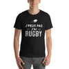 T-shirt Rugby noir chiné - J'peux pas, j'ai rugby face