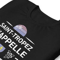 Thumbnail for T-shirt Saint Tropez noir chiné dos - M'appelle et je dois y aller