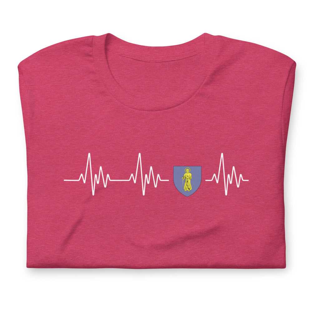 T-shirt Provence turquoise dos - Blason et battement de cœur