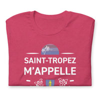 Thumbnail for T-shirt Saint Tropez turquoise dos - M'appelle et je dois y aller