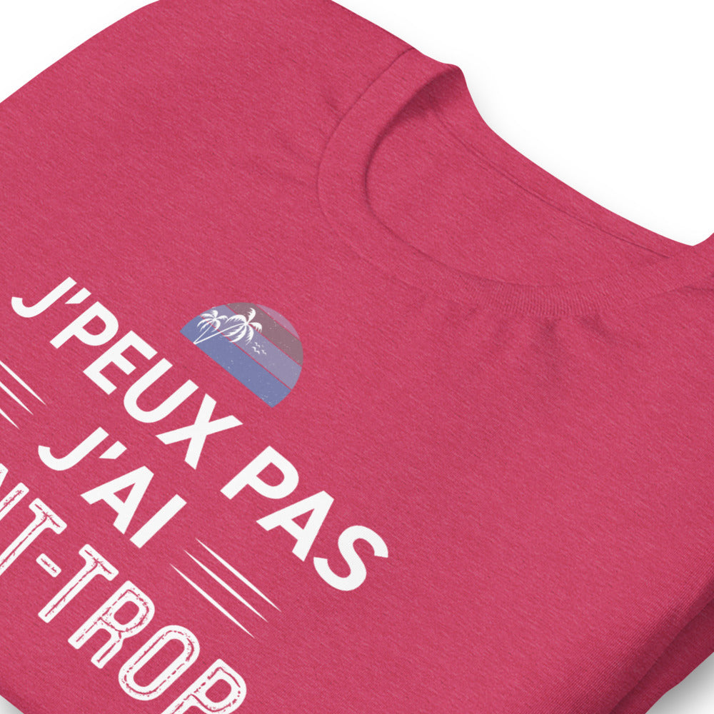 T-shirt Provence framboise chiné dos - J'peux pas j'Ai Saint Trop