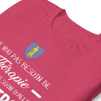 Thumbnail for T-shirt Saint Tropez Je n'ai pas besoin de Thérapie - Unisexe standard - Provence Souvenirs
